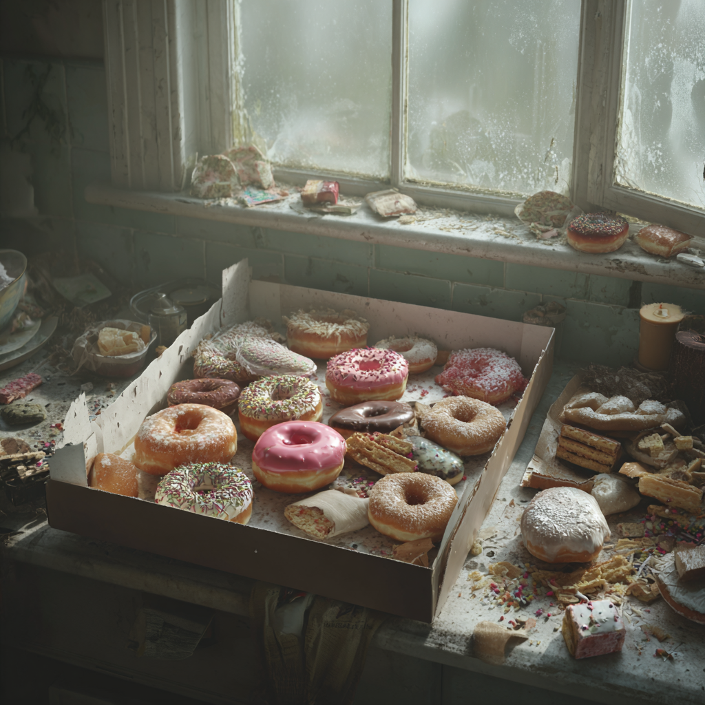 pączki w pudełku z kartonu